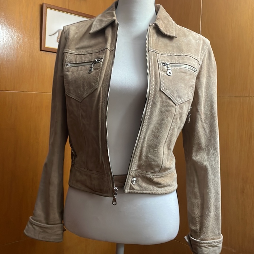 Cropped Suede Jacket - image 1